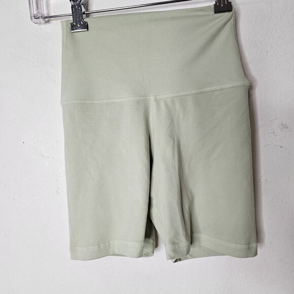 Set Active Lime Green Luxform Stretch High Waist Slimming Biker Shorts XS - Picture 3 of 8